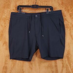 HEDGE Shorts Mens XXL Black Jersey Stretch Knit Drawstring Pockets